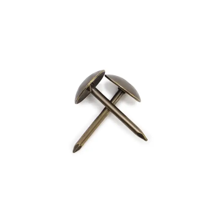 Гвозди ТУНДРА, декоративные, обивочные, 8×15 мм, бронза, фасовка 50 шт. Гвозди ТУНДРА, декоративные, обивочные, 8×15 мм, бронза, фасовка 50 шт.