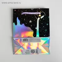 Пакет подарочный голографический, упаковка, &laquo;Follow your dreams&raquo;, 12 х 15 х 5.5 см