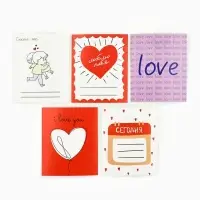 Набор мини-открыток в коробке с местом для подписи «Любовь», 35 штук, 8 x 10 см Набор мини-открыток в коробке с местом для подписи «Любовь», 35 штук, 8 x 10 см