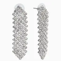 Набор 2 предмета: серьги, колье со стразами &laquo;Лёд&raquo;, d=13.5 см, белый в серебре