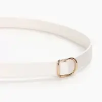 Ремень женский, 1.8&times;105 см, золотистая пряжка, белый