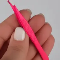 Пинцет прямой, узкий, 9 см, МИКС