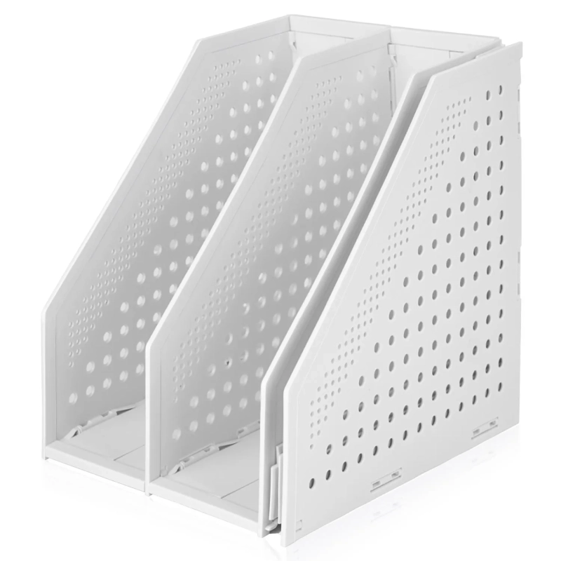 Лоток вертикальный Deli E79003Grey складной 3 отделения серый