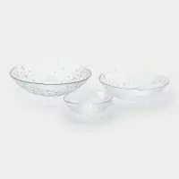 Салатники Magistro Rain, набор 3 шт., 285/820/1410 мл, d=13.5/19.5/24 см, стекло, прозрачные