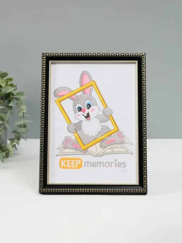 Фоторамка для фото 15&times;21 см Keep memories &laquo;Камея&raquo;, пластик, чёрный, (пластиковый экран)