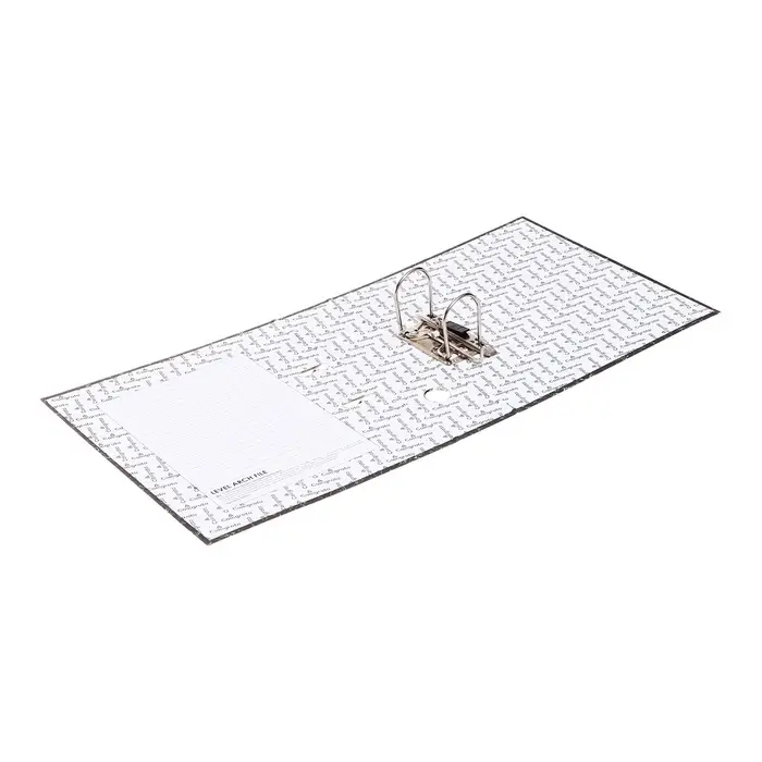 Папка-регистратор 75 мм, А4, эконом мрамор, черная, МИКС