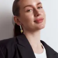 Серьги &laquo;Сердце&raquo; кристалл, радужные в серебре