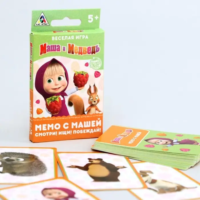 Настольная игра &laquo;Мемори с Машей&raquo;, Маша и Медведь, 24 карты, 5+