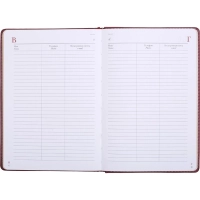 Ежедневник недатированный А5, Sidney Nebraska бордовый, 136 л. 3-128/01