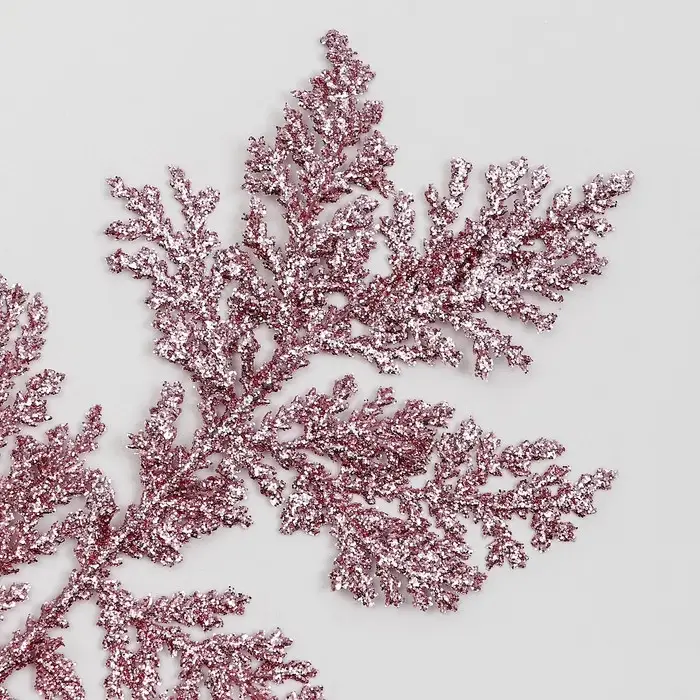 Ветка декоративная новогодняя &laquo;Изумление&raquo;, в розовом цвете, 0,3 &times; 12 &times; 28 см