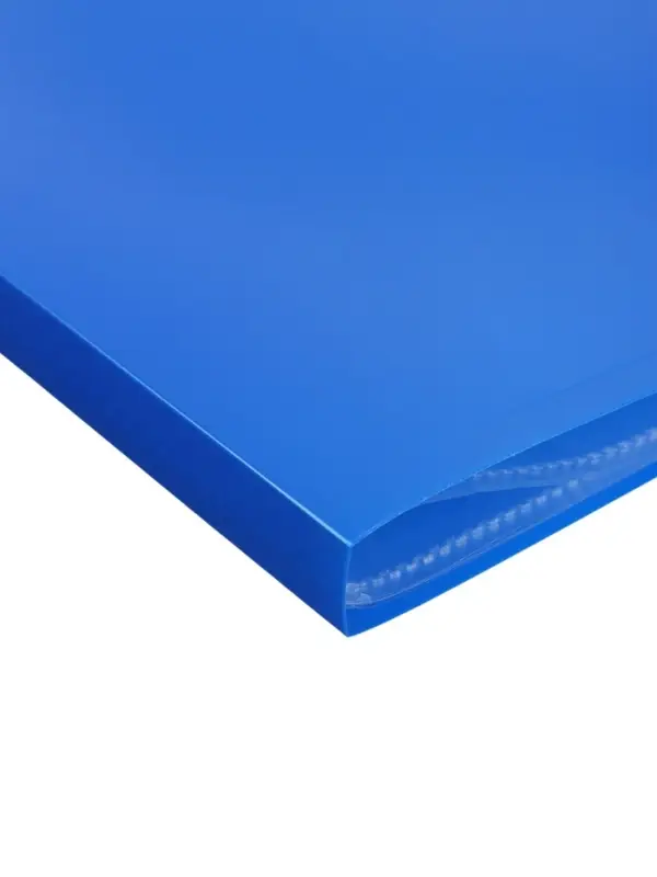 Папка с 10 вкладышами А4, 500 мкм, Calligrata, текстура &laquo;песок&raquo;, синяя