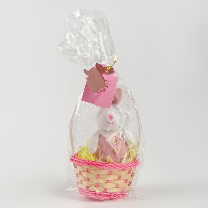 Мягкая игрушка «Зайка в костюме», цвет розовый Мягкая игрушка «Зайка в костюме», цвет розовый