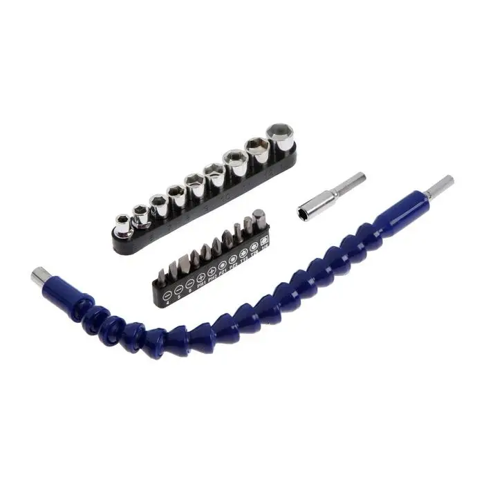 Набор бит с гибким удлинителем ТУНДРА, PH-SL-PZ-TX 25 мм, с торцевыми головками, 21 предмет