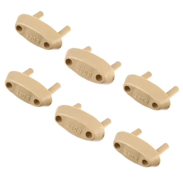 Заглушка для розетки, цвет бежевый, набор 6 шт.