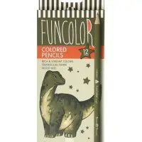 Карандаши цветные 12 цветов FunColor, пластиковые, трёхгранные, МИКС