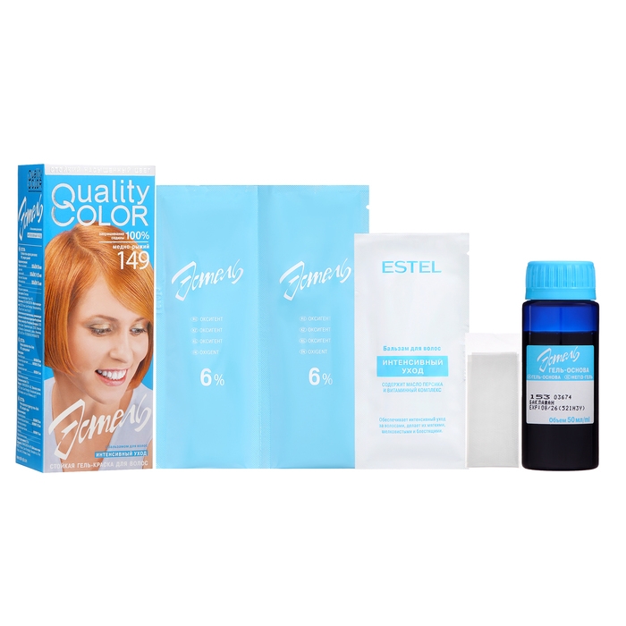 Гель-краска для волос Estel, тон № 149, медно-рыжий, 170 г Гель-краска для волос Estel, тон № 149, медно-рыжий, 170 г
