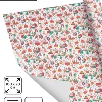 Бумага упаковочная &laquo;Угощения&raquo;, глянец, 70&times;100 см