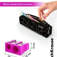 Точилка пластиковая ErichKrause EasySharp Duo, Neon, МИКС