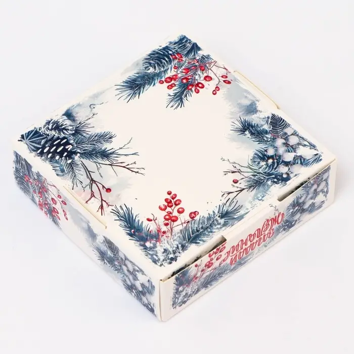 Подарочная коробка сборная с окном «Загадай желание», 10×10×3 см Подарочная коробка сборная с окном «Загадай желание», 10×10×3 см