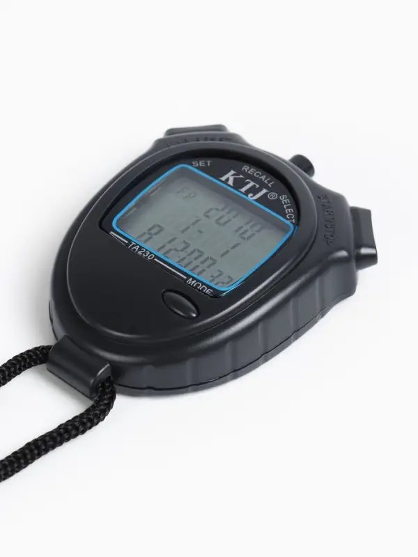 Секундомер ТА 230, 8.2&times;6.5&times;2 см, 30 отсечек, обратный отсчёт, будильник, часы, календарь