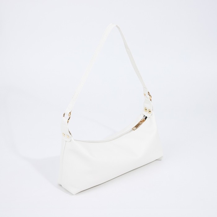 Сумка-багет на молнии, цвет белый Сумка-багет на молнии, цвет белый