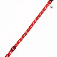 Ошейник для кошек &laquo;Ночь&raquo;,30&times;1 см, с бубенчиком, полиэстер