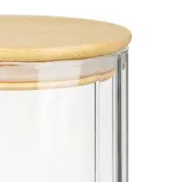 VETTA ЭКО Грани Банка для хранения 1100мл, 17х10см, стекло, бамбук