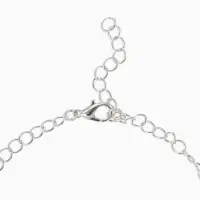 Набор 2 предмета: серьги, колье &laquo;Листопад&raquo;, капли, чёрно-белый в серебре, 45 см