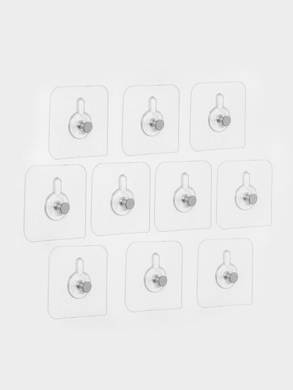 Крючки для полок самоклеящиеся с болтиком, винтовые, 5,5×5,5 см, 10 шт