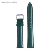 Ремешок для часов "Bugert" 18 мм, натуральная кожа, l=20 см, темно-зеленый