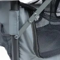 Стол складной ССТ-3П, 102&times;50&times;44.5/ 61 см, с полкой, металлик