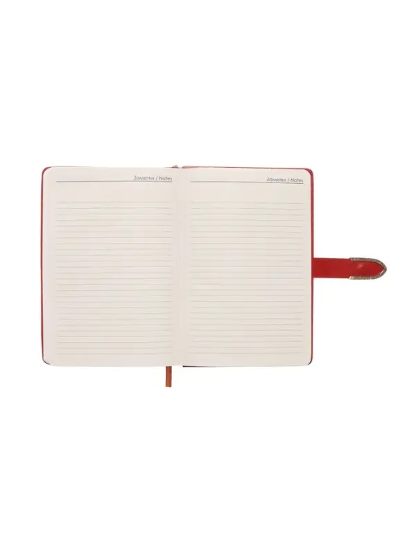 Ежедневник недатированный формат А5, с хлястиком, 112л, линия, пвх, Красный Ежедневник недатированный формат А5, с хлястиком, 112л, линия, пвх, Красный