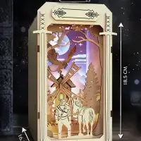 Ночник - конструктор своими руками из дерева &laquo;Тёмный воин&raquo;, подставка - разделитель для книг