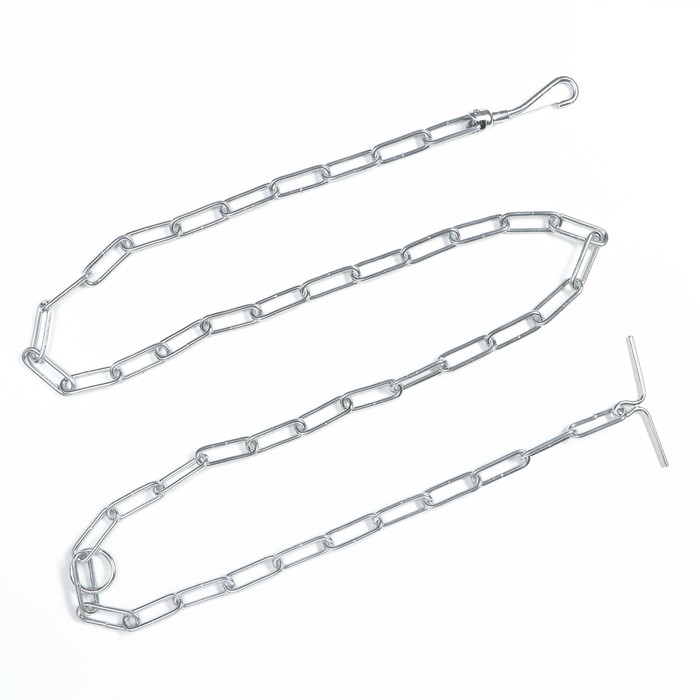 Цепь для привязи собак, сварные звенья, 1,8 м, калибр 40 мм, толщина проволки 3,6 мм Цепь для привязи собак, сварные звенья, 1,8 м, калибр 40 мм, толщина проволки 3,6 мм