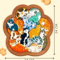 Пазл деревянный &laquo;Кошки&raquo; 14 деталей