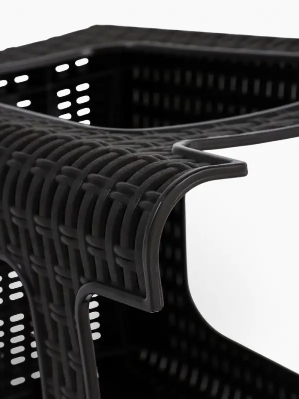 Табурет квадратный Rattan, 36.3&times;36.3&times;44.8 см, пластиковый, цвет горький шоколад