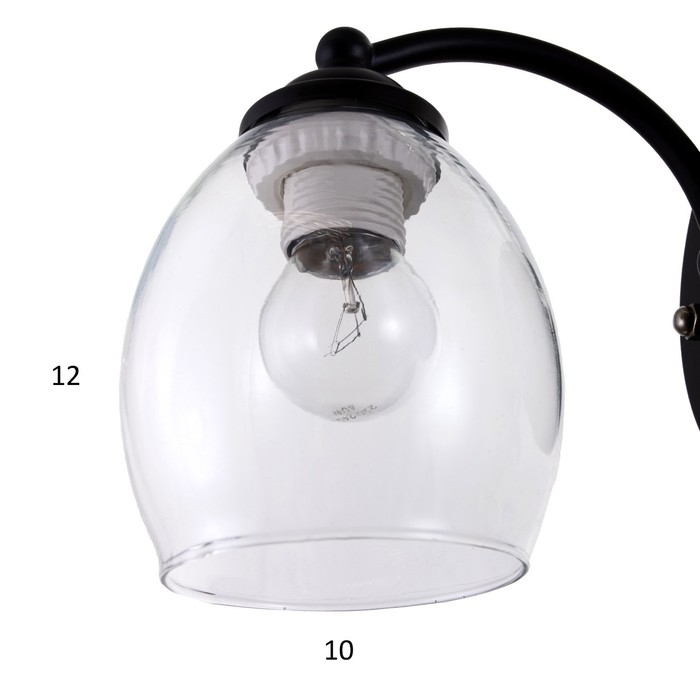 Бра 2073/1 E27 40Вт черный 17х13х20 см