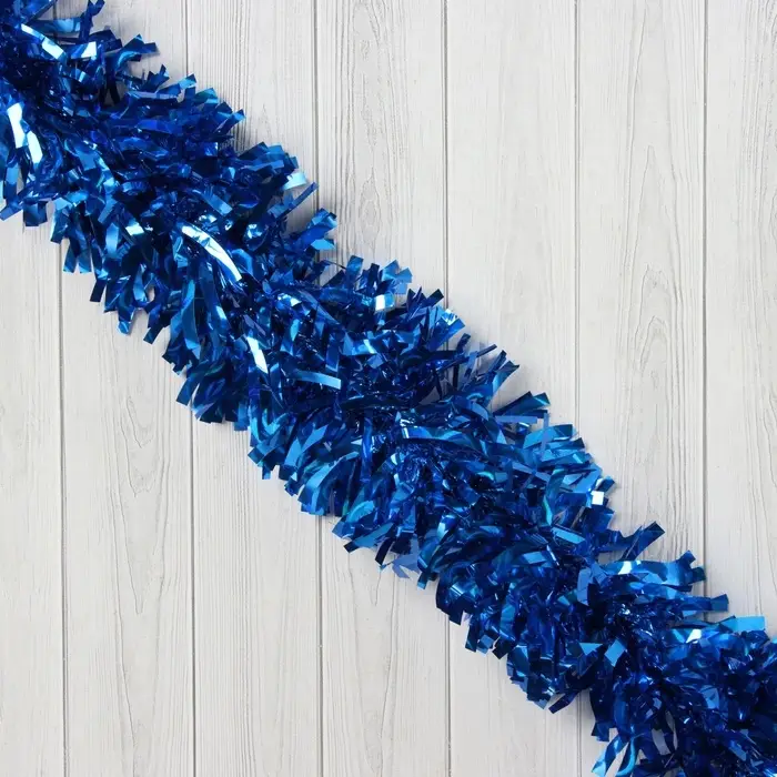 Мишура новогодняя «Зимнее волшебство. Блеск волн», d-9 см, 200 см, синий