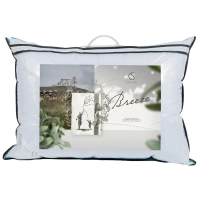 Подушка 50х70 стеганная (микрофибра/лебяжий пух), белый