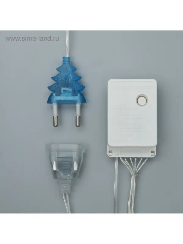 Гирлянда &laquo;Занавес&raquo; 2&times;1.5 м с насадками &laquo;Шарики&raquo;, IP20, прозрачная нить, 360 LED, свечение синее, 8 режимов, 220 В