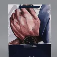 Пакет подарочный вертикальный &laquo;Бизнесмен&raquo;, 18&times;23&times;10 см