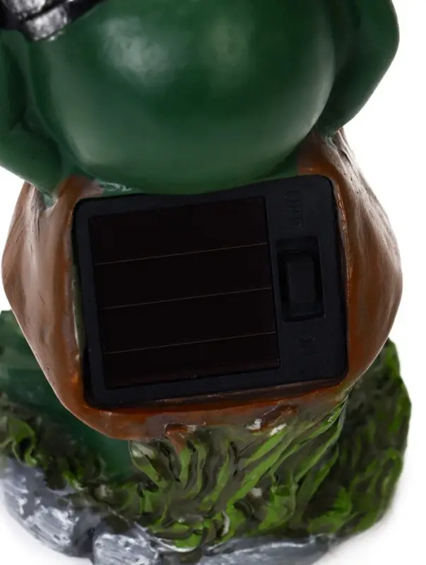 Садовая фигура - фонарь из полистоуна &laquo;Лягушонок с биноклем&raquo;, 8&times;7&times;15 см