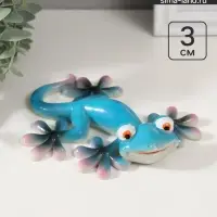 Фигурка полистоун &laquo;Маленький геккон&raquo;, синий 13&times;11&times;3 см