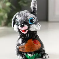 Фигурка гипс &laquo;Зайчонок с грибком&raquo;, 12&times;8&times;7 см