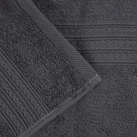 Набор полотенец махровых Luscan/бордюр 400г/м2, 50х90 серый, 10шт/уп