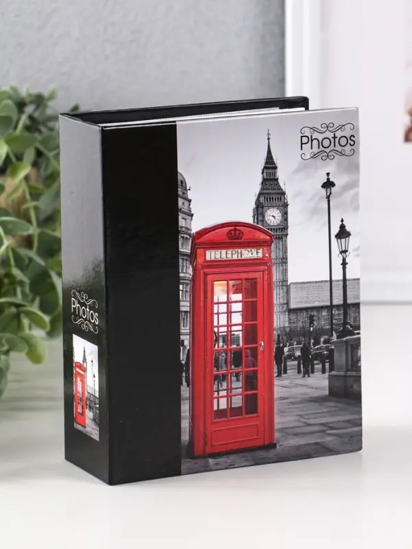 Фотоальбом 100 фото "Лондон, телефонная будка" 10X15см, ПП карм.