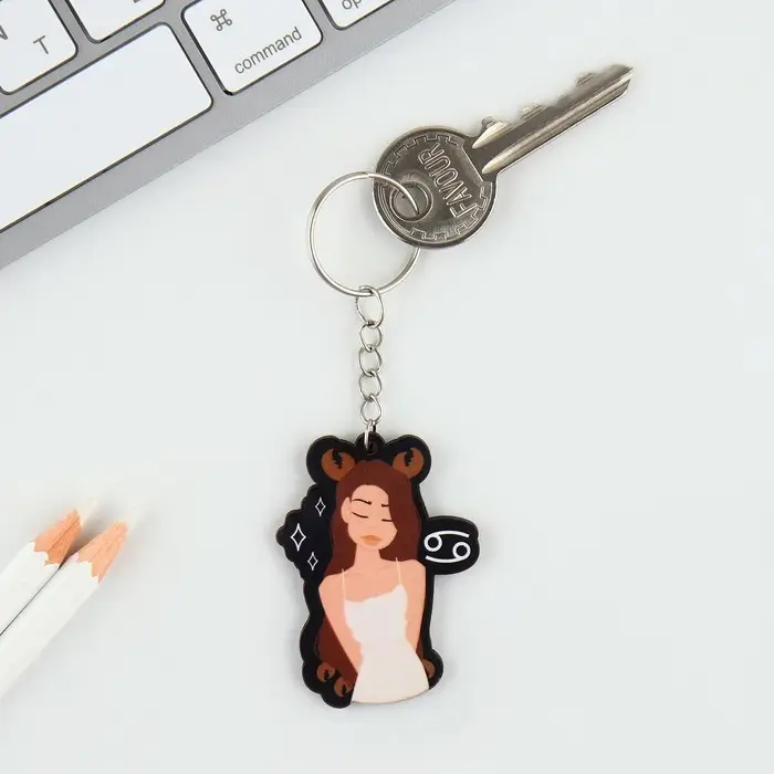 Брелок для ключей деревянный «Рак», знак зодиака, 4,5 х 6 см Брелок для ключей деревянный «Рак», знак зодиака, 4,5 х 6 см