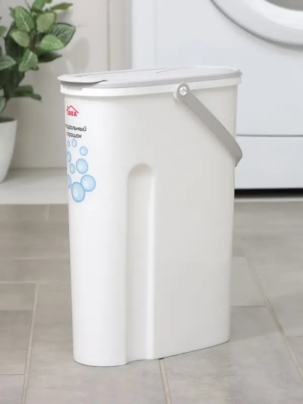 Контейнер для стирального порошка, 5 л, 11&times;24.6&times;32 см, серый