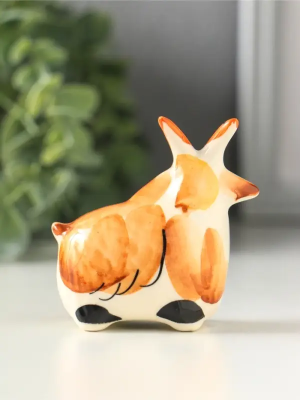 Фигурка фарфор &laquo;Коза большая&raquo;, 7 см, гжель, цветная, МИКС