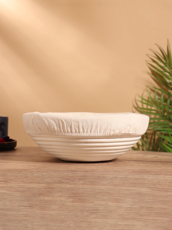 Корзинка с тканевым подкладом, 25х25х9 см, ротанг